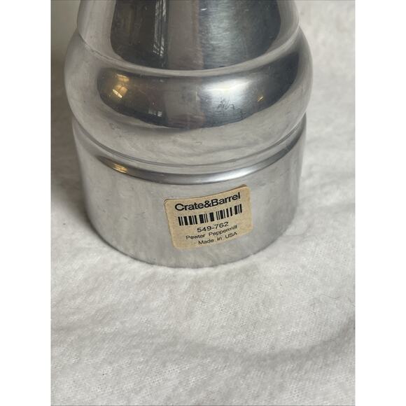 Crate & Barrel Pewter Pepper Mill - Picture 4 of 4